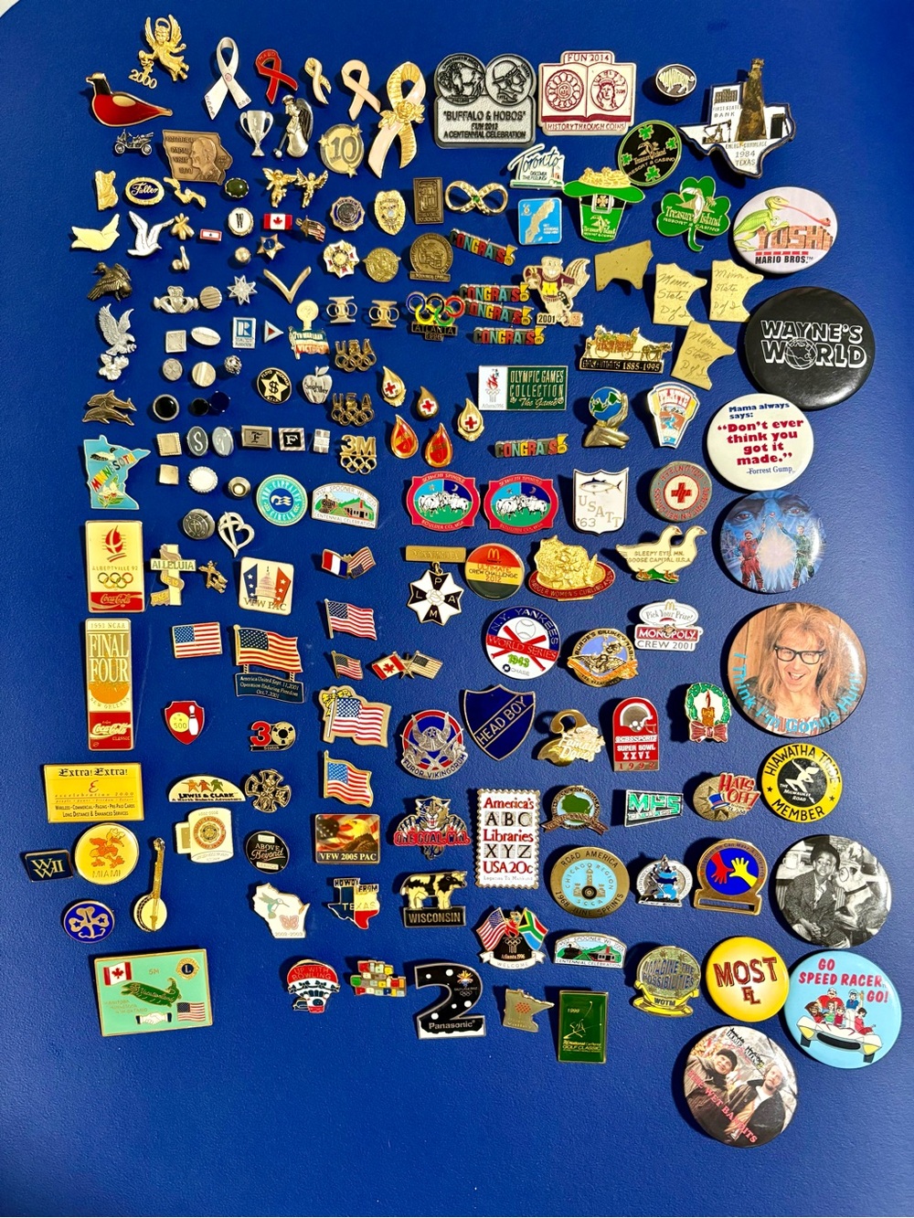 VintageBig Lot Of Lapel Pins Back Pinback Hat Jacket Vest Badge and Few Brooches